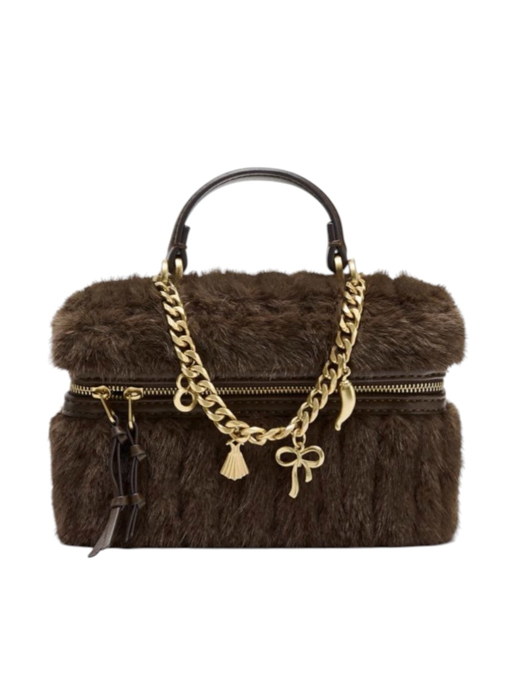 ZARA  Faux Fur Rigid Bag - NWOT